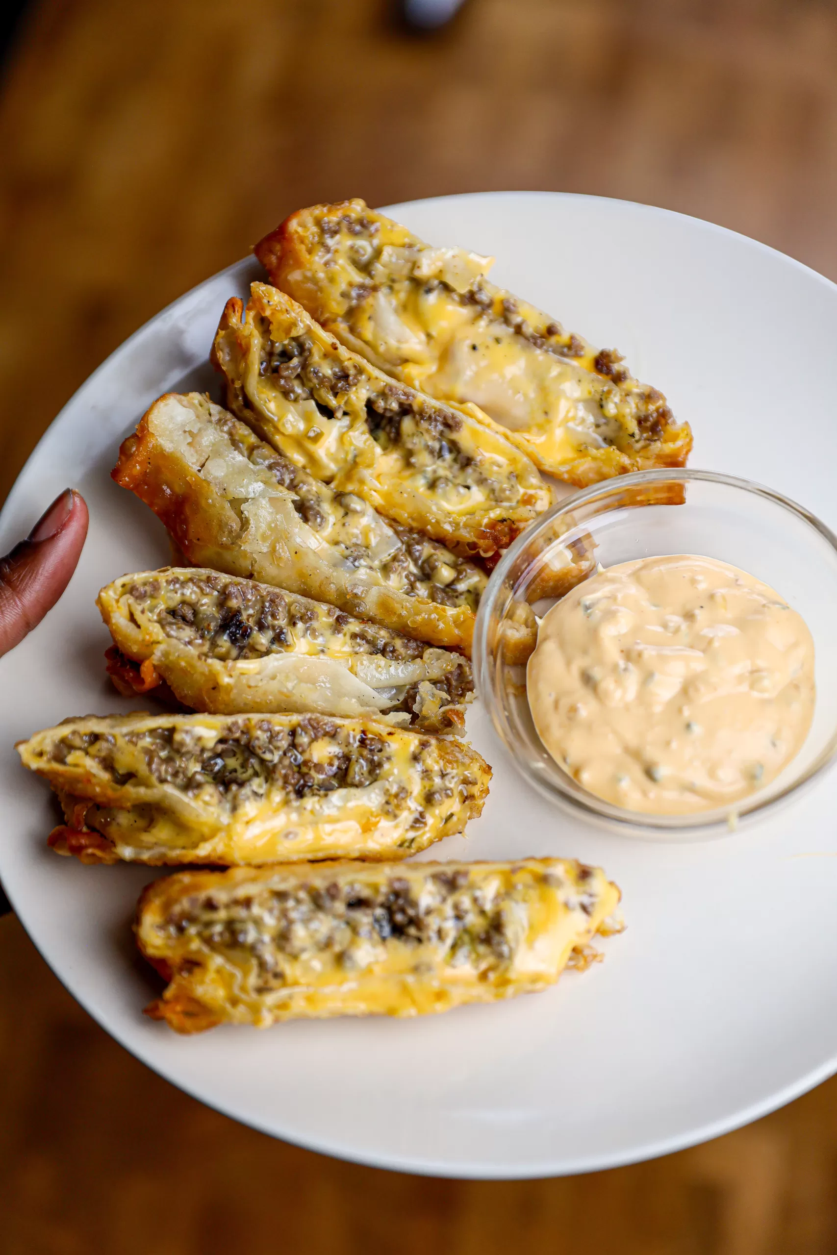 Disney Cheeseburger Spring Rolls Chef Pre