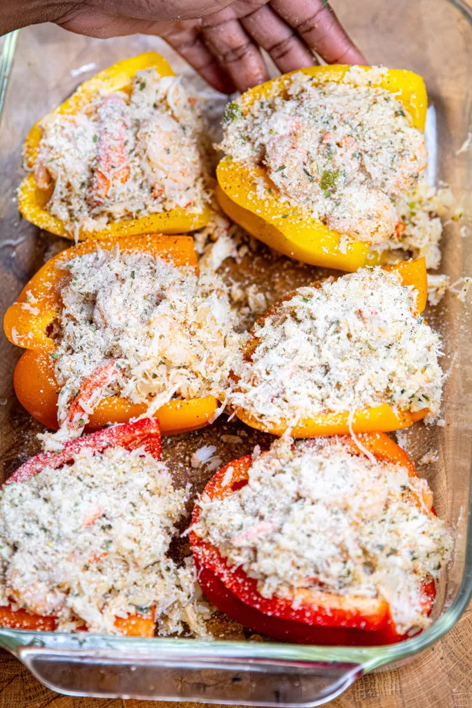 seafood stuffed bell pepper recipe chef pre